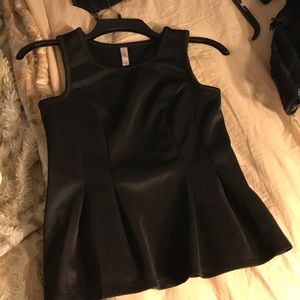 Black going out top